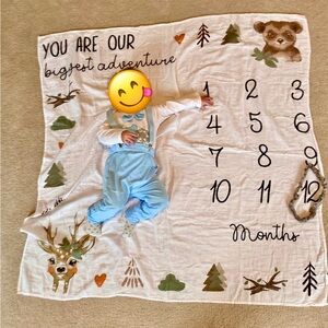 Adventure Milestone Blanket for Babies